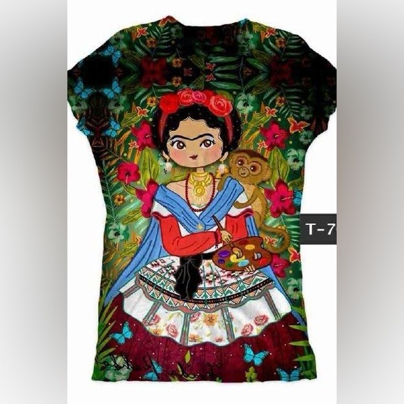 Cielito Lindo Tops - Frida Kahlo Artist Printed T-Shirt